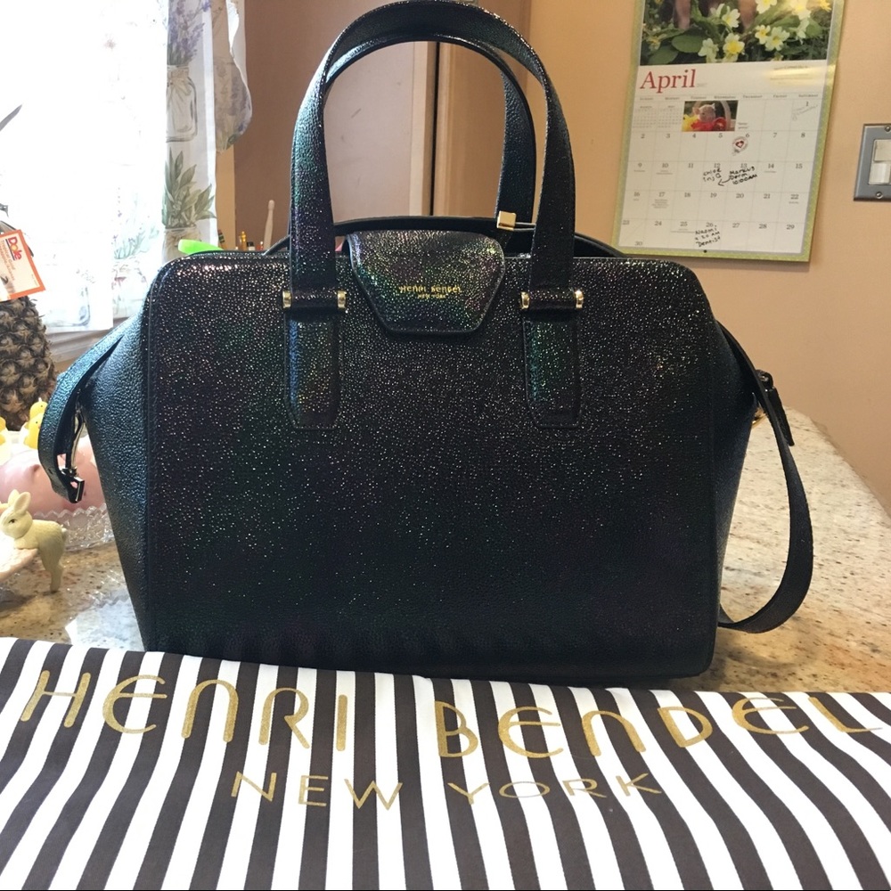 Brand new Henri bendel Houston petrol satchel