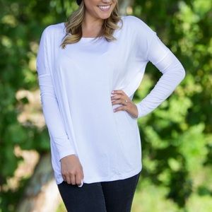 White Piko long sleeve