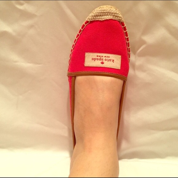 Kate Spade Red Canvas Flat Espadrilles - Picture 1 of 4