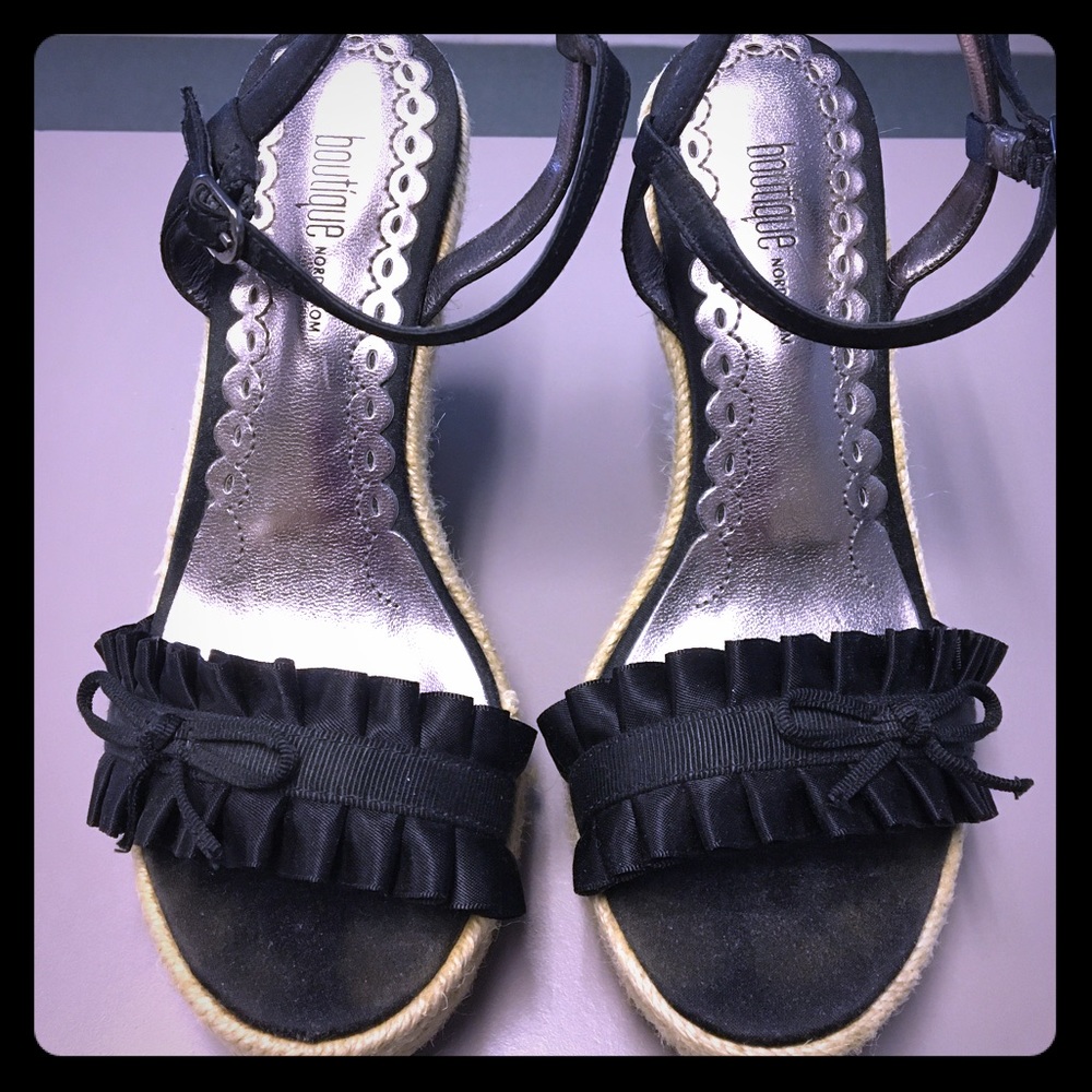 Boutique by Nordstrom black wedges!