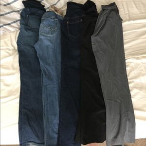 5 pairs of maternity jeans/slacks
