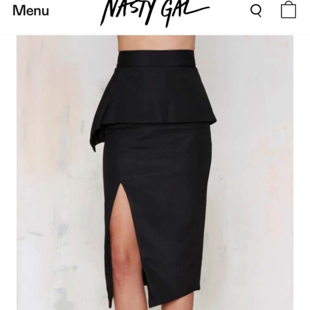 High waisted peplum Nasty Gal skirt