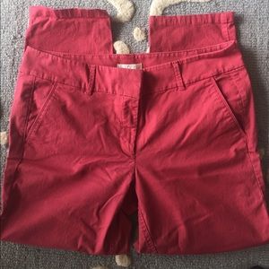 🚨LOFT EUC coral Marisa skinny chino pants size 12
