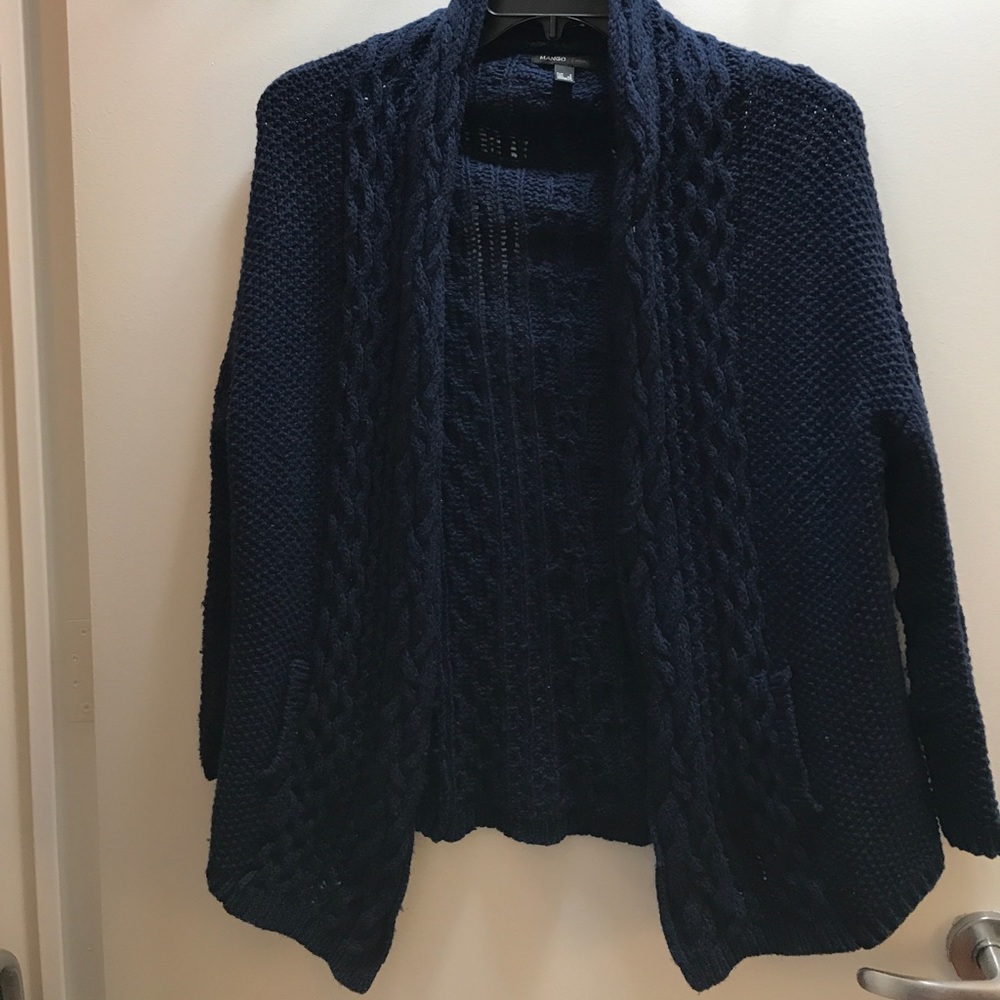 Wool/cotton blend cardigan