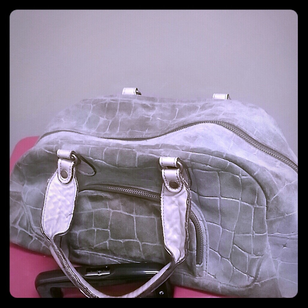 ABACO GREY SUEDE Satchel bag.