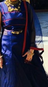 Long royal blue gown