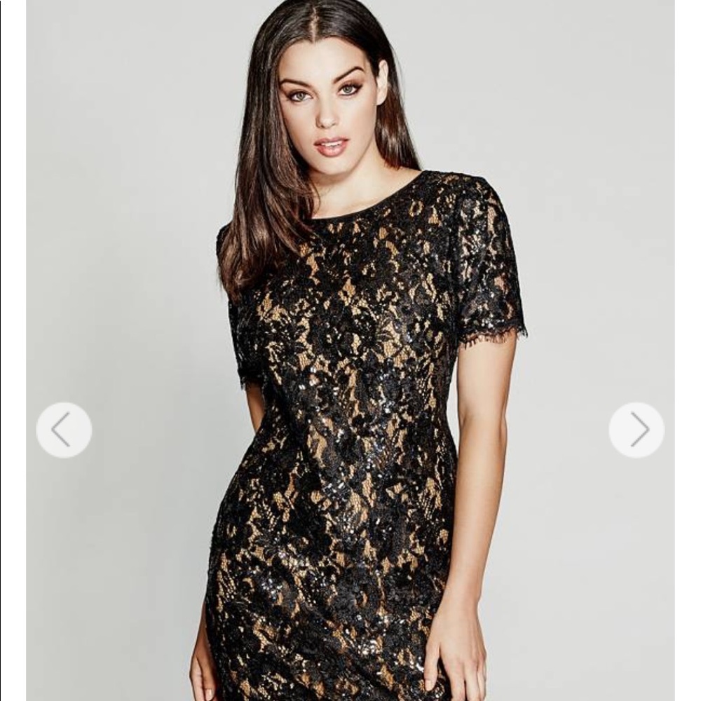 MURIEL EMBELLISHED LACE DRESS