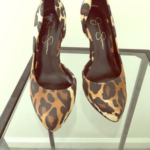 Leopard print heels.