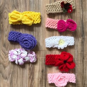 Crocheted baby headbands