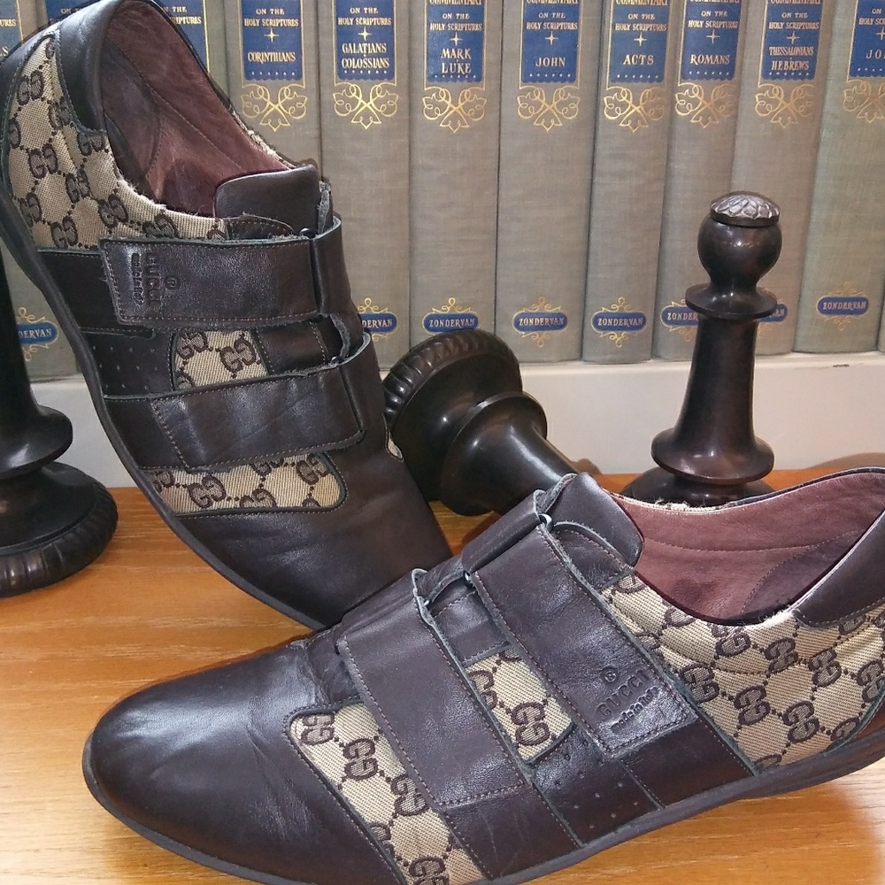 Gucci "Guccissima" Dbl strap Logo Sneakers