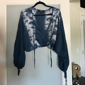 Lulus long sleeve tie dye crop top