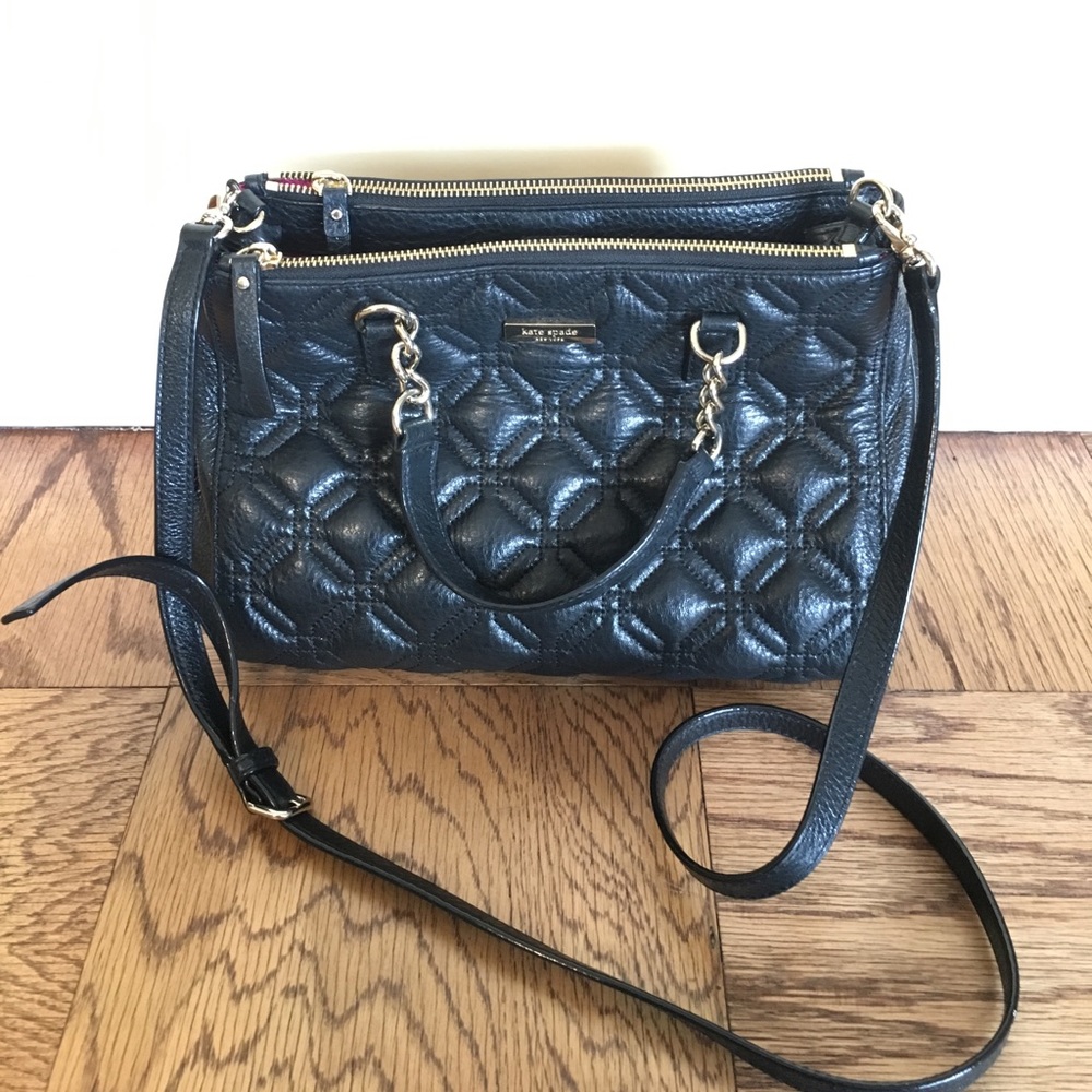 Kate Spade black quilted leather bag