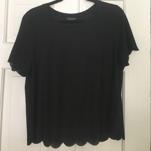 Topshop scalloped shirt