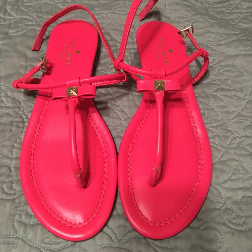 New Kate Spade Hot Pink Sandals