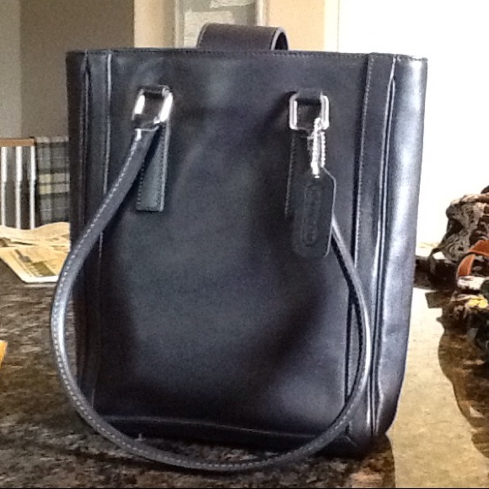 Navy blue coach purse