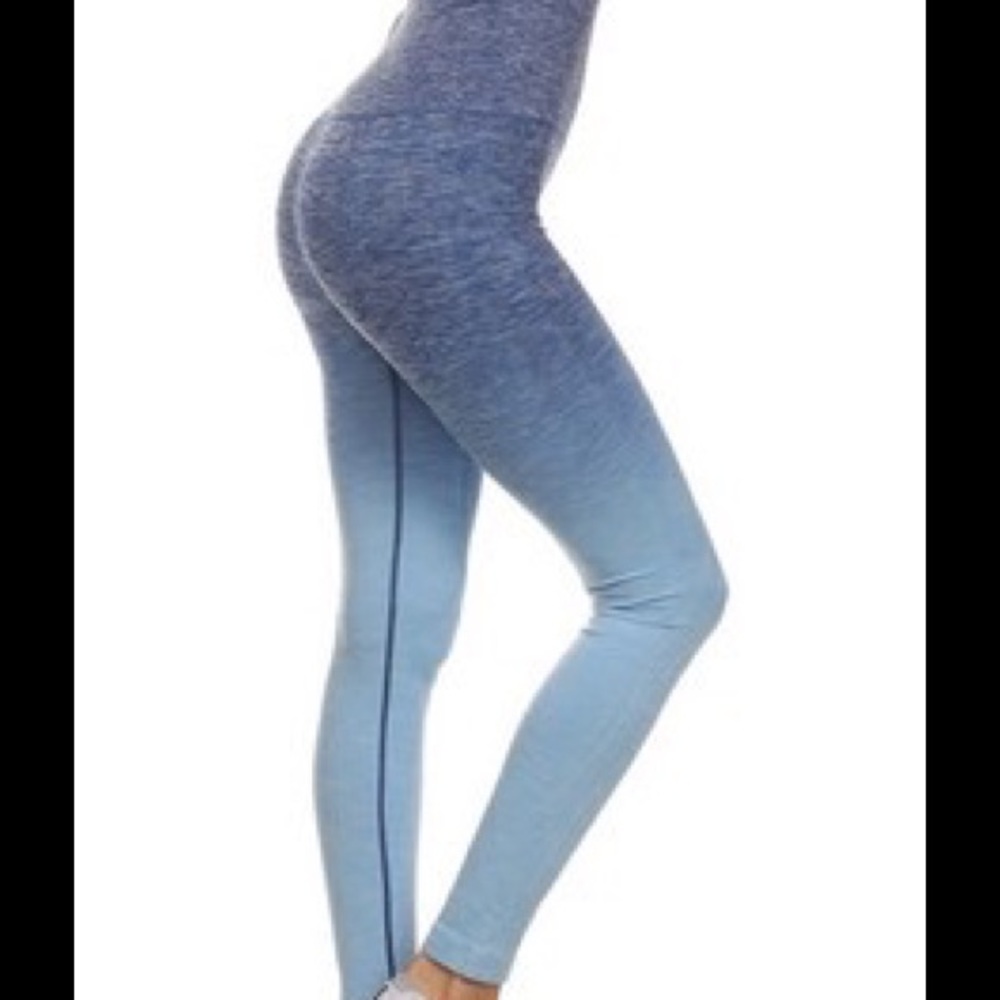 Blue ombré leggings