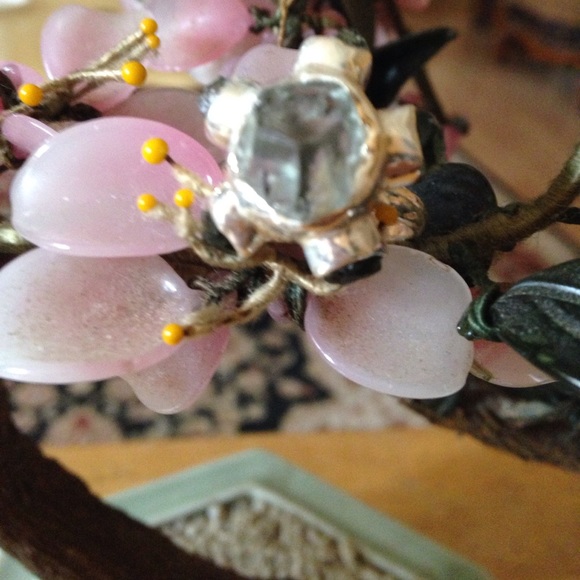 Vintage 925 rough green amethyst ring