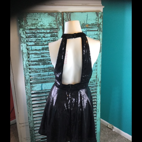 SOLD Brand New Free People Noir Sequin Film Dress - Picture 6 of 7
