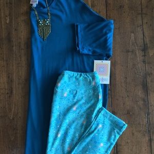 LuLaRoe Irma Tunic XS and OS Leggings