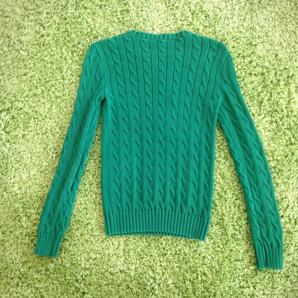 WOMENS GREEN RALPH LAUREN POLO SWEATER SIZE XS - Picture 2 of 4