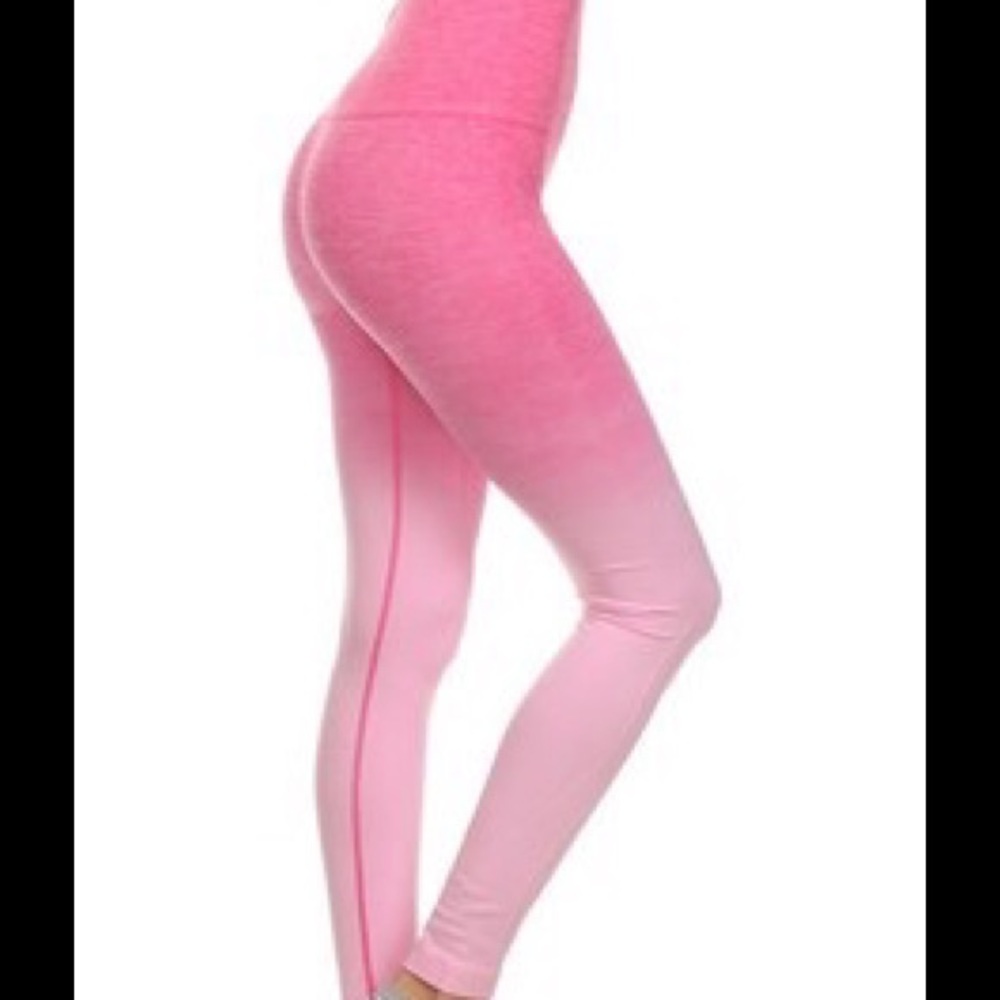 Pink ombré leggings