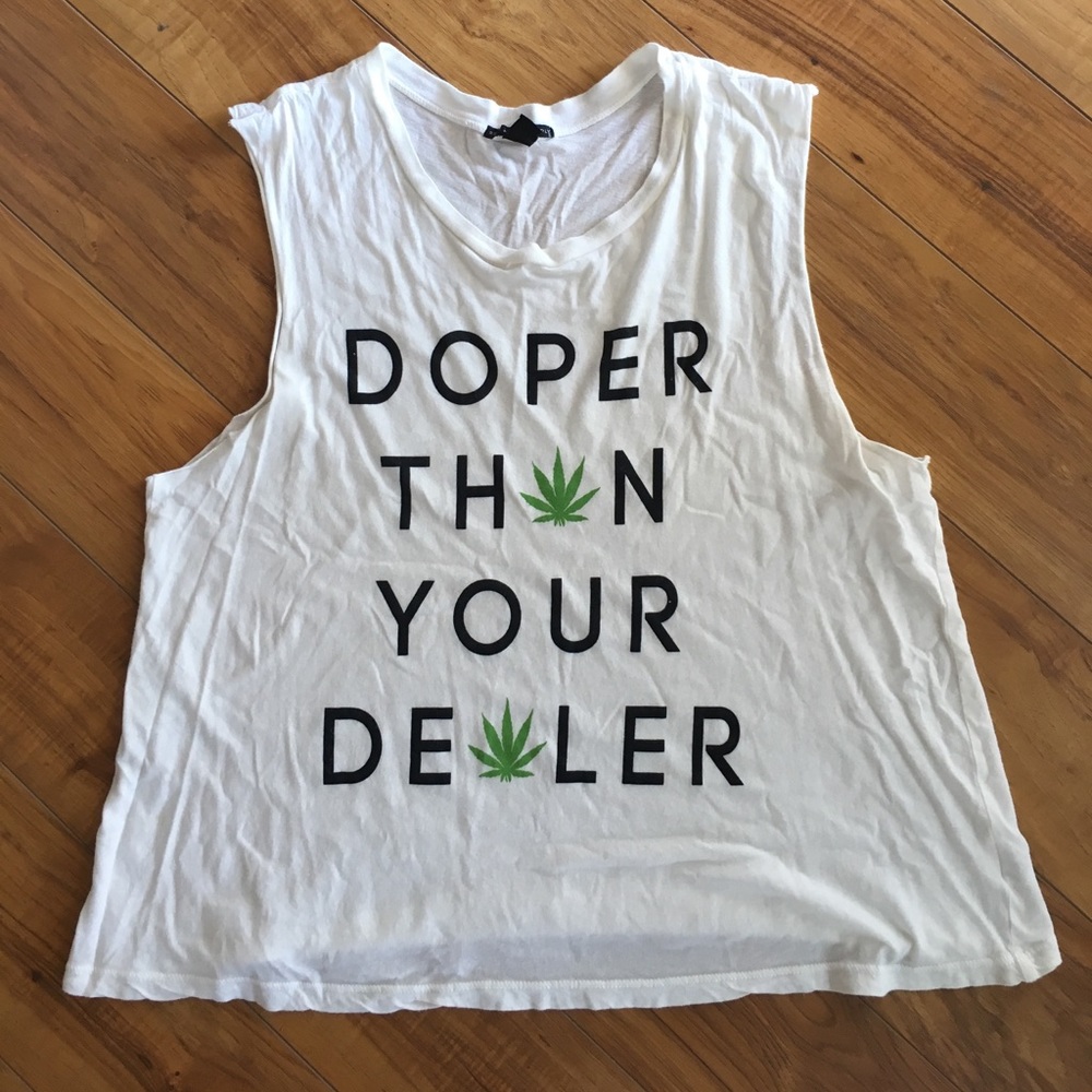 Truly Madly Deeply Womens White Muscle Tank Top M