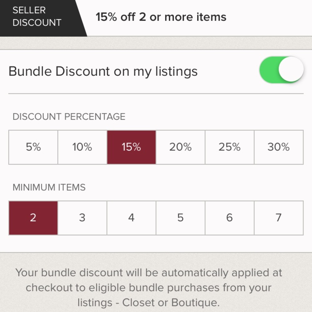 BUNDLE DISCOUNT ON 2+ ITEMS