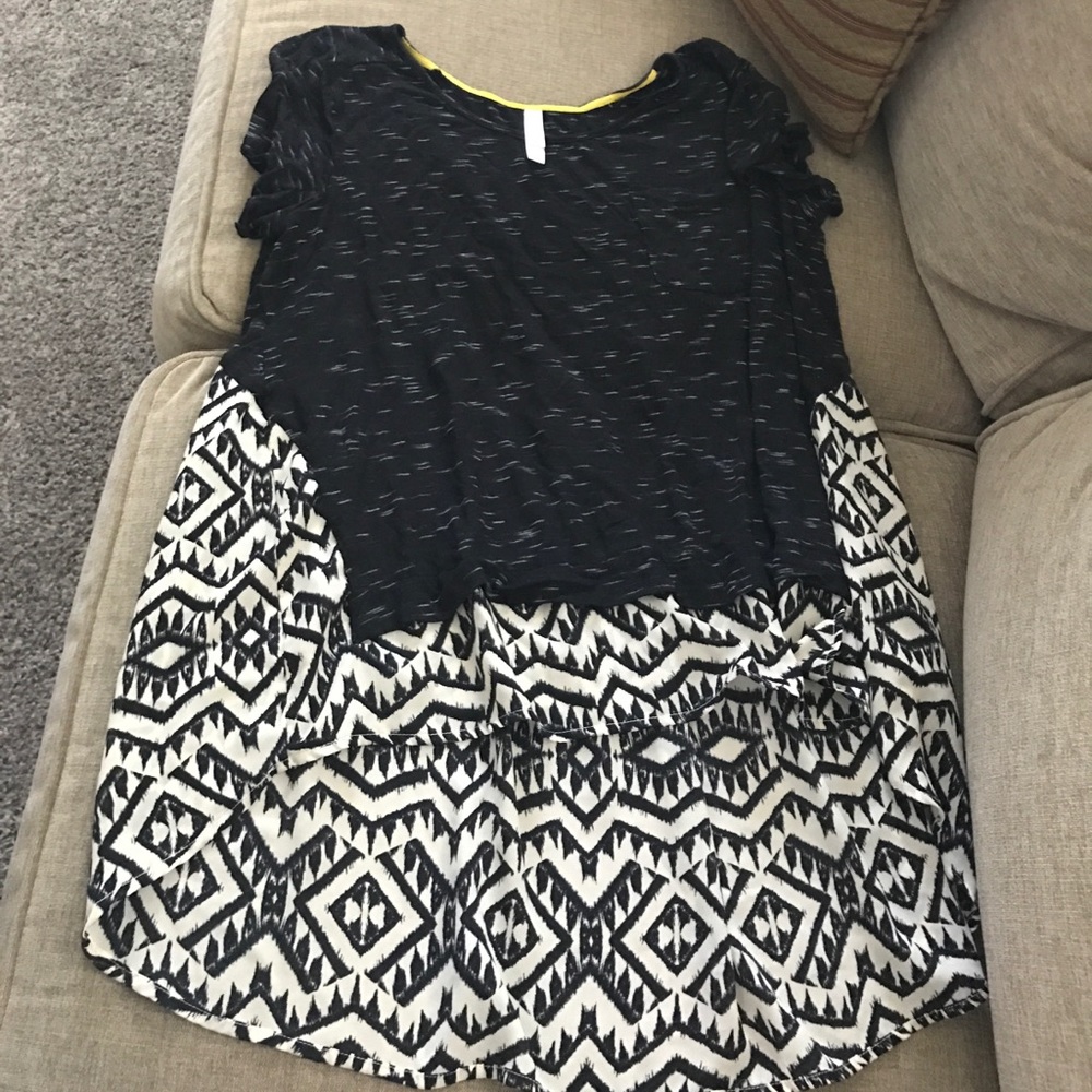 High Low Patterned Shirt