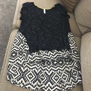 High Low Patterned Shirt