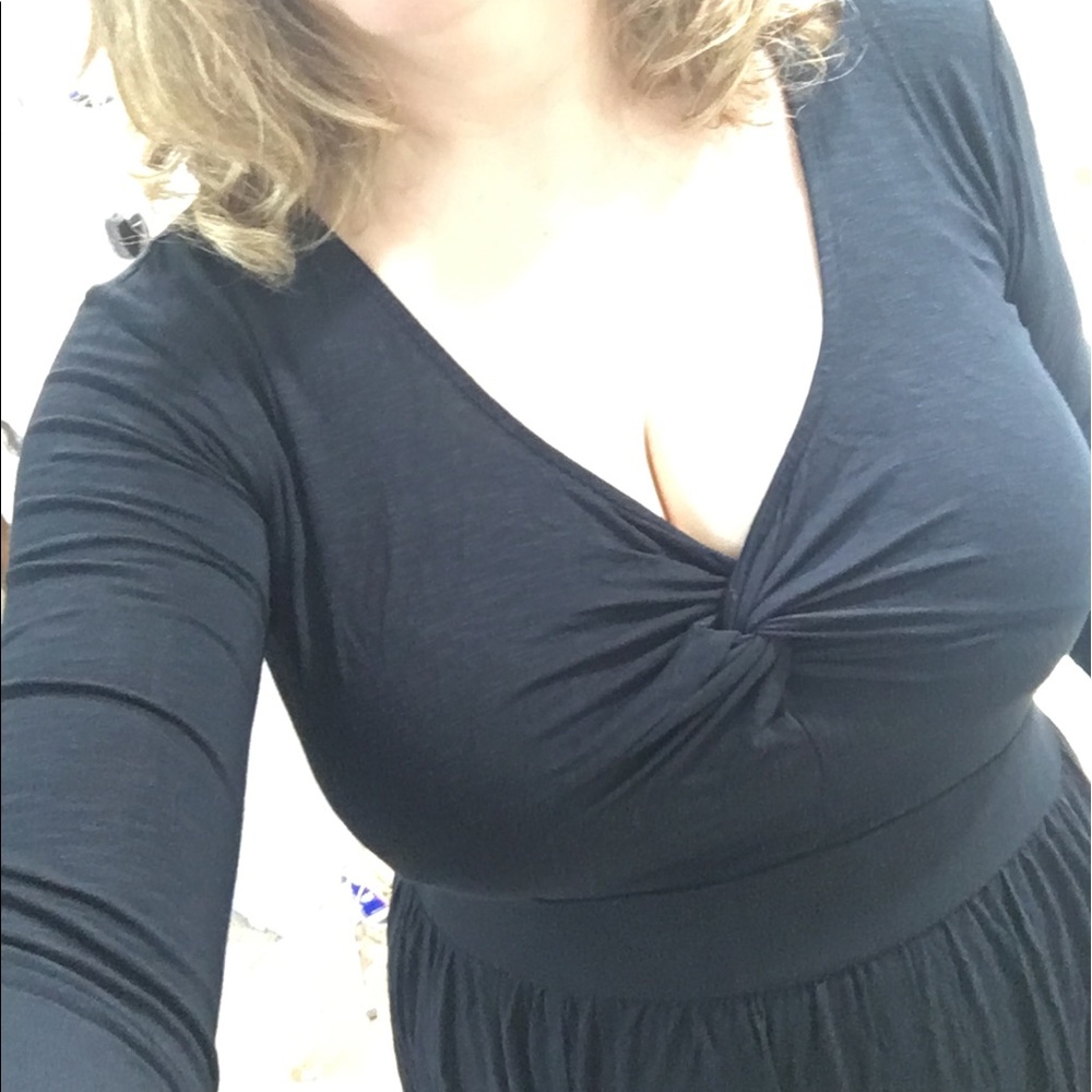 Black fit and flare dress