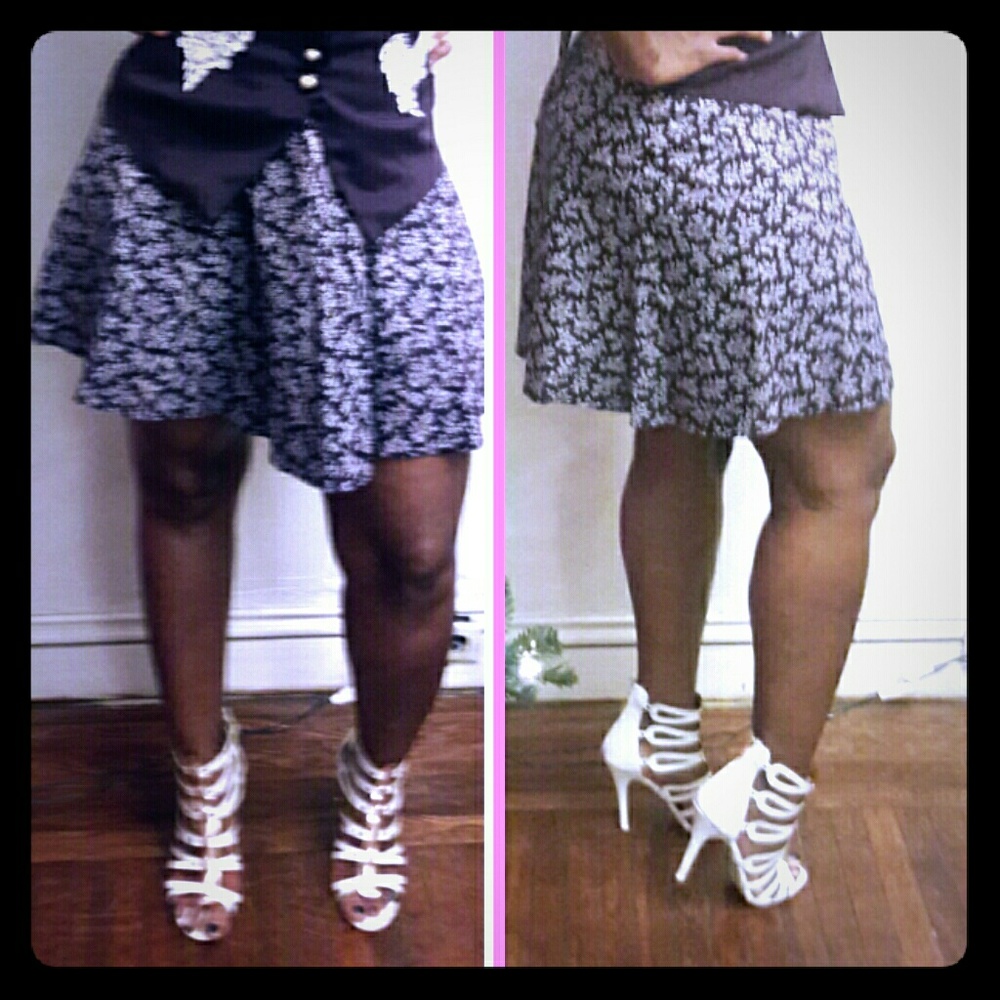 Blue and white skirt