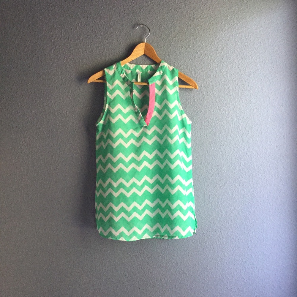 Bright Chevron Spring Tank