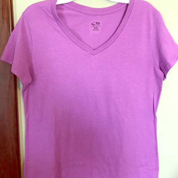 V-neck purple athletic tee - Picture 1 of 2