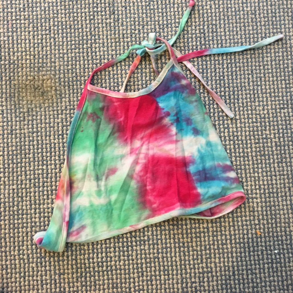 Tie dye festival halter top