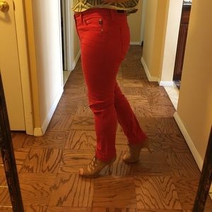 AG the Stilt Cigarette Leg jeans in pink!