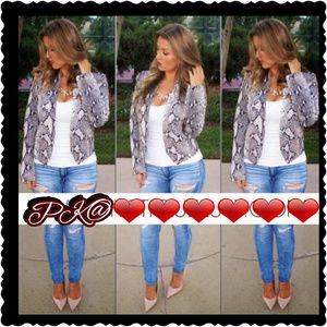 Snake print blazer