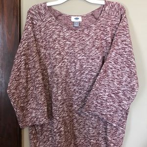 Old navy light weight sweater 3/4 sleeves, maroon