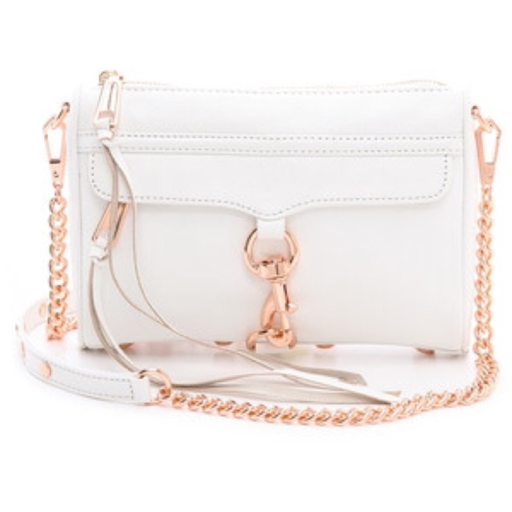 REBECCA MINKOFF IVORY CROSSBODY MINI MAC ROSE GOLD