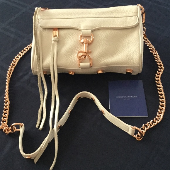 REBECCA MINKOFF IVORY CROSSBODY MINI MAC ROSE GOLD - Picture 3 of 4