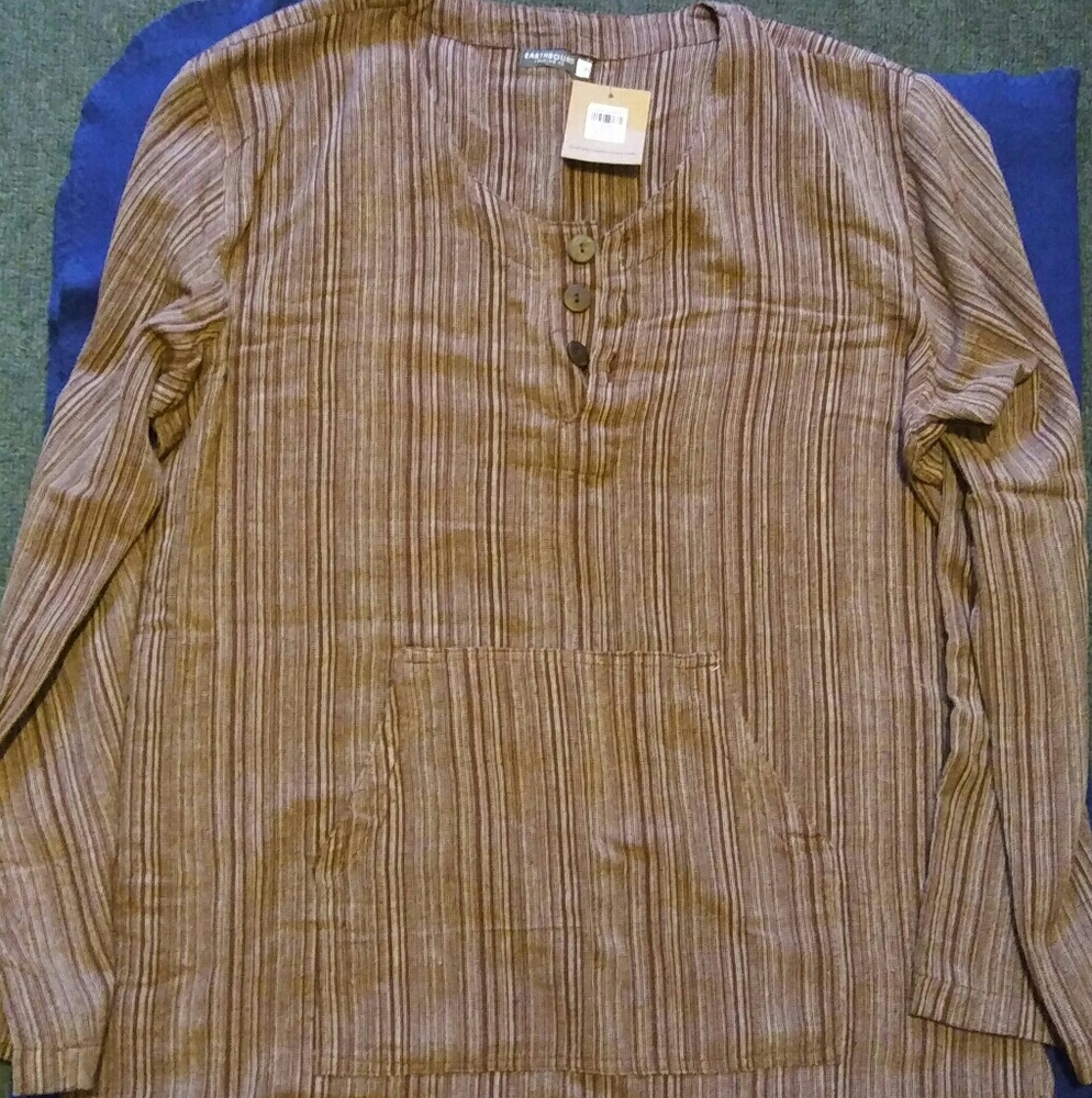 Pullover Pin Stripe Kurta Shirt