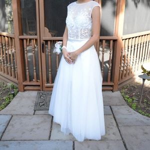White long prom dress