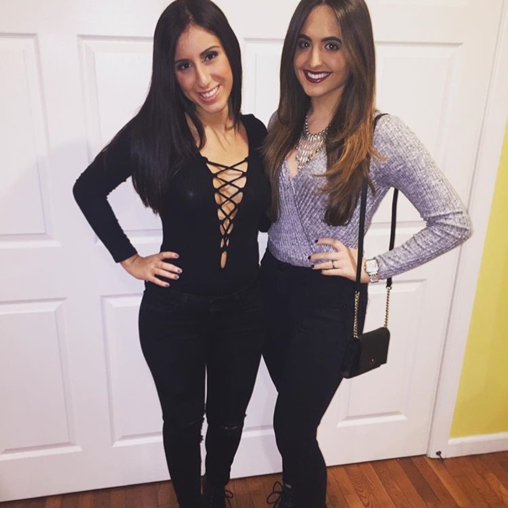 Lace up long sleeve top