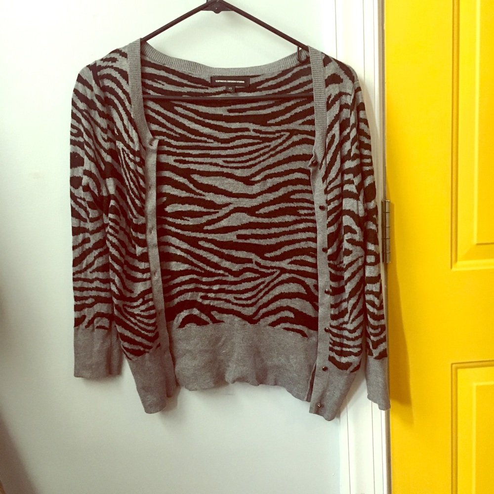 Express zebra sweater