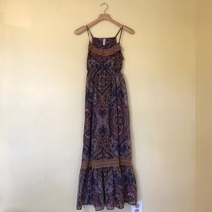 Xhilaration maxi dress boho print