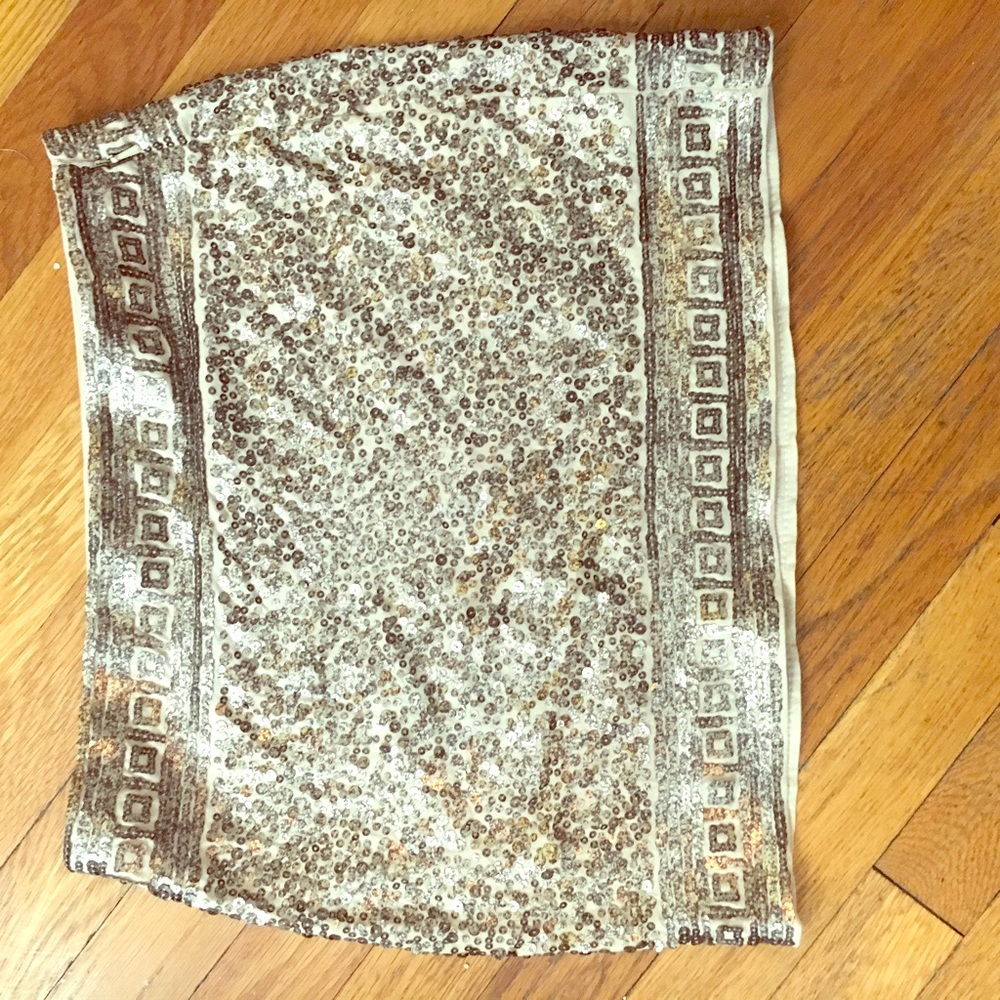 Express sequin mini skirt