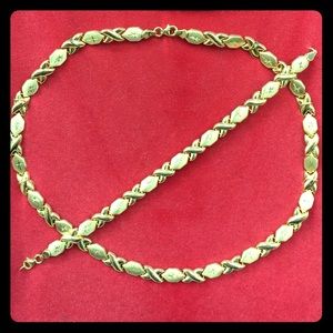 2 piece xo necklace and bracelet