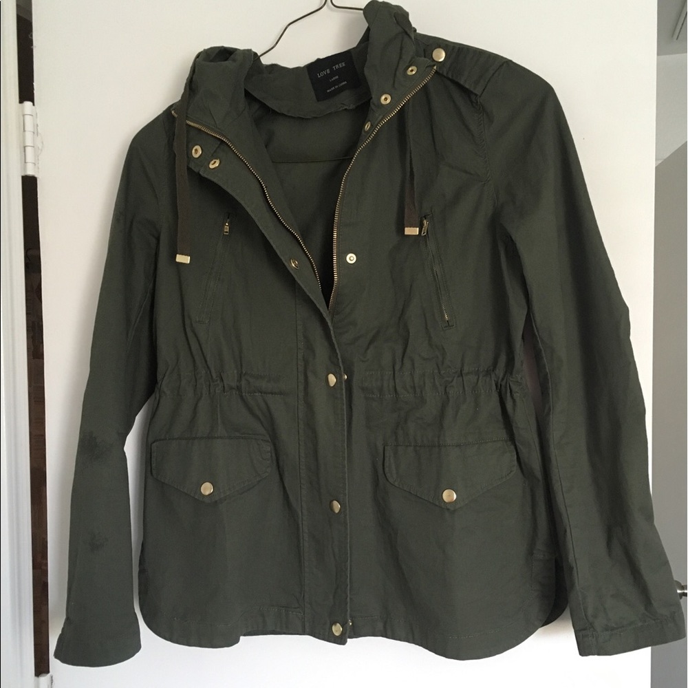 NWT Hunter green utility jacket