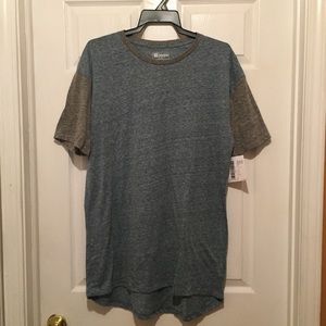 LuLaRoe Blue and Grey Patrick Tee