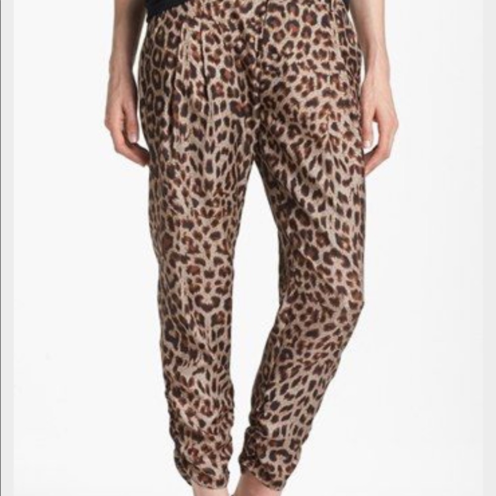 Leopard print harem pant