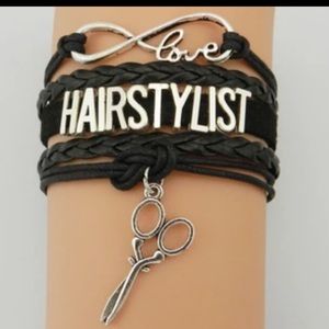 New hairstylist, scissors infinity bracelet